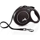 Laisse à enrouleur Flexi New Classic Sangle Noir L 8 m
