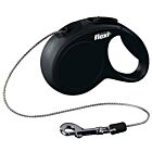 Laisse à enrouleur Flexi Chat Corde XS Noir 3 m
