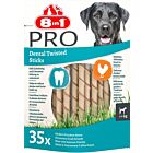 8in1 Twisted Sticks Dental XS pour chien x35- La Compagnie des Animaux