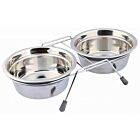Trixie Set de gamelles anti-bruit & support 