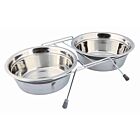 Trixie Set de gamelles anti-bruit avec support 1,5 L - La Compagnie des Animaux