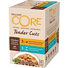 Wellness CORE Tender Cuts Chat Adulte Poulet et Saumon en Sauce 6 x 85 g