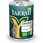 Yarrah Bio Bouchées au Poulet Sans céréales Chat 12 x 405 g