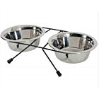 Zolux Support + 2 Bols en inox 350 ml- La Compagnie des Animaux