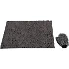 Zolux Tapis microfibre avec gant gris 100 x 70 cm