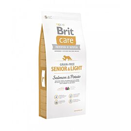Brit Care Senza Cereali Senior Light Cane Salmone 12 kg