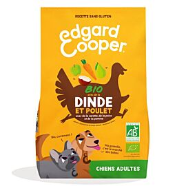 Edgard & Cooper Chien Bio Dinde et Poulet frais sans céréales 7 kg