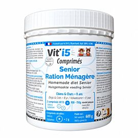 Vit'I5 Bleu Ration Ménagère Comprimés Chien Chat de + de 8 ans 600 g