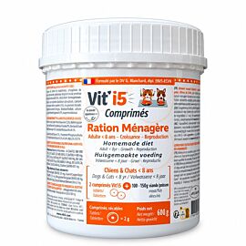 Vit'i5 Orange Ration Ménagère Comprimés Chien Chat de - de 8 ans 600 g