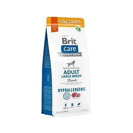 BRIT CARE Hypoallergenic Dog Adult Large Breed Agnello e riso 12 + 2 kg gratis