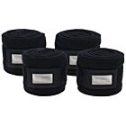 Kerbl Covalliero Bandages polaire Therm Noir 3,5 cm x 10 cm - Lot de 4