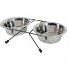 Zolux Support + 2 Bols en inox 350 ml- La Compagnie des Animaux