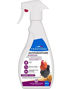 Francodex Spray anti-parasitaires Dimethicone volaille 500 ml
