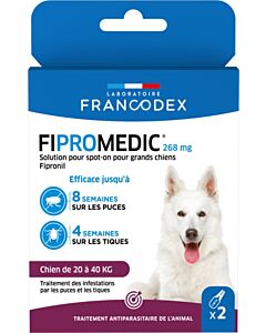 Francodex Fipromedic 268 mg Spot On grand chien x2