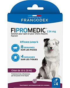Francodex Fipromedic 134 mg Spot On chien x4