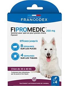 Francodex Fipromedic 268 mg Spot On grand chien x4
