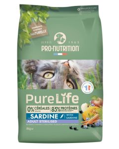 Pro-Nutrition Pure Life Gatto Adult Sterilised Sardine 8 kg