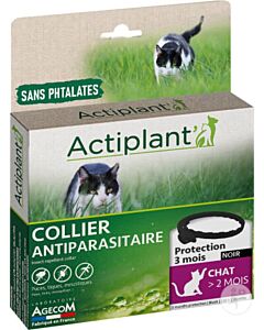 Actiplant Collier antiparasitaire noir chat

