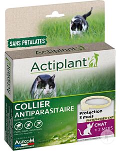 Actiplant Collier antiparasitaire phosphorescent chat

