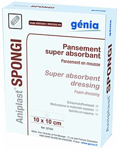 Aniplast Spongi Pansements Mousse Super Absorbants 10x10cm x10