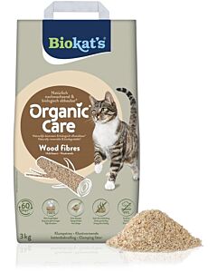Changement de nom et nouveau packaging : Biokat's Litière Natural Care 8 L devient Biokat's Organic Care Fibres de bois 8 L