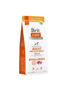 Brit Care Hypoallergenic Dog Medium Adult con Agnello 12 kg + 2 kg