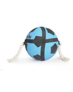 Camon Pallone da calcio con maniglie in corda nero e blu