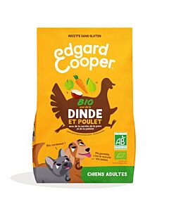 Edgard & Cooper Chien Bio Dinde et Poulet frais sans céréales 7 kg

