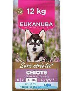 Sac de croquettes Eukanuba sans céréales pour chiots de taille L/XL 