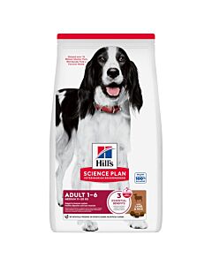 Hill's Science Plan Canine Adult Medium Agneau & Riz 18 kg - croquettes
