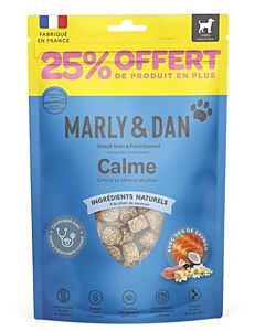 Sachet de bouchées tendres Marly & Dan Calme pour chien, 100 g + 25% offert