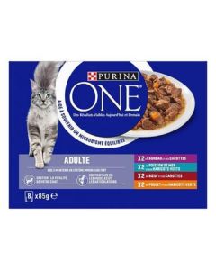 Purina One Gatto Adulto Multipack in salsa 8 x 85 g
