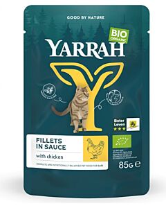 Yarrah Bio Filets en sauce Poulet Chat 14 x 85 g