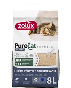 Sac de litière végétale agglomérante Purecat Zolux pour chat