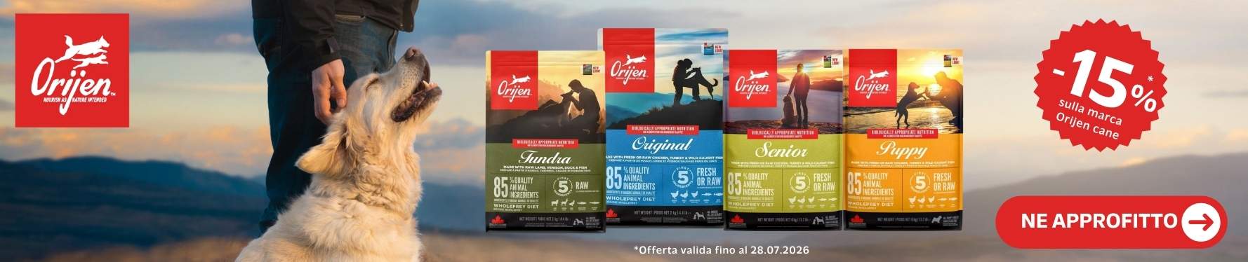 Approfitta della nostra offerta orijen